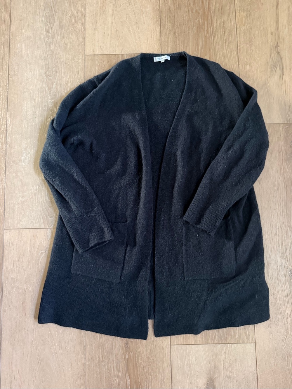 Madewell Black Open Front Cozy Cardigan